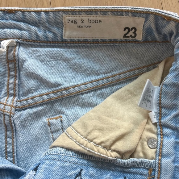 Rag & Bone Maya High-Rise Midi Short - Nevada Blue - Picture 3 of 6